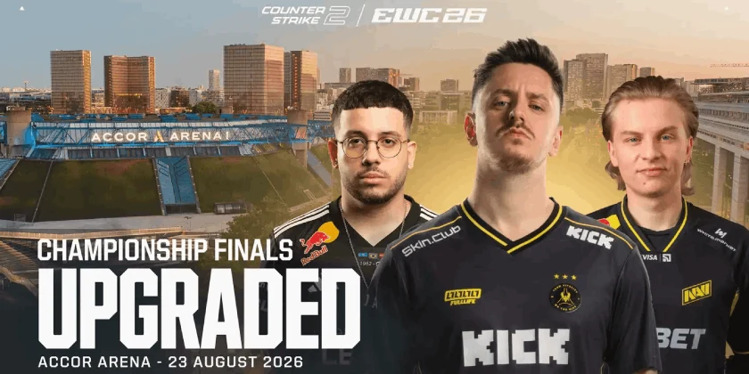 Finale Counter-Strike 2 EWC 2026 à l’Accor Arena le 23 août