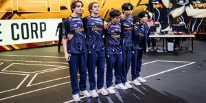 Les joueurs de la Karmine Corp avant la finale EWC 2026 perdue 3-0 contre Dplus KIA