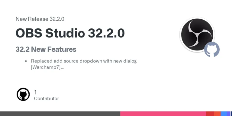 OBS Studio 32.2.0, nouvelle version du logiciel de streaming