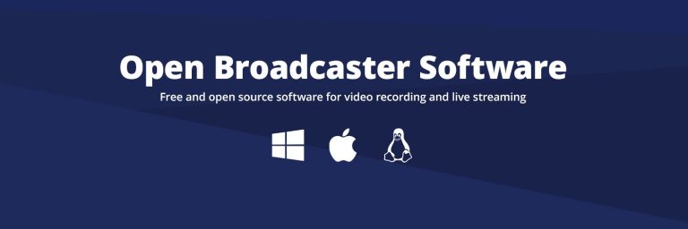 Bannière officielle Open Broadcaster Software pour OBS Studio