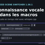 Advanced Scene Switcher 1.36.1 dans OBS avec la condition de reconnaissance vocale