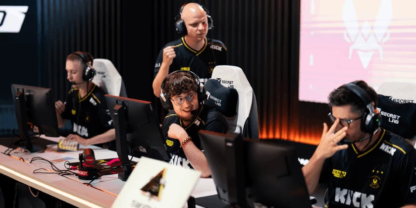 Joueurs de Team Vitality pendant un match de Counter-Strike 2