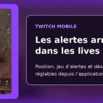 Interface mobile Twitch préparant un stream IRL depuis un smartphone