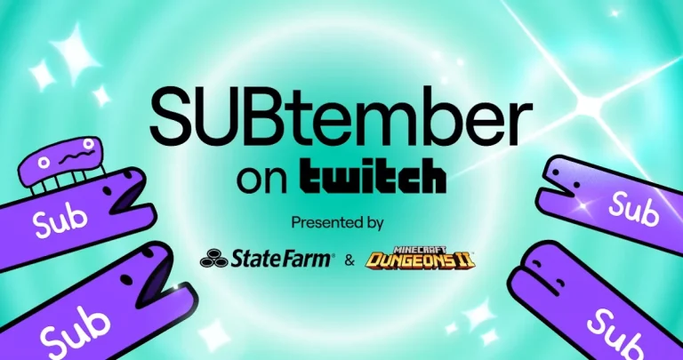 Visuel officiel Twitch pour SUBtember 2026