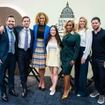 Créateurs réunis lors du lancement du Senate Creators Caucus aux États-Unis