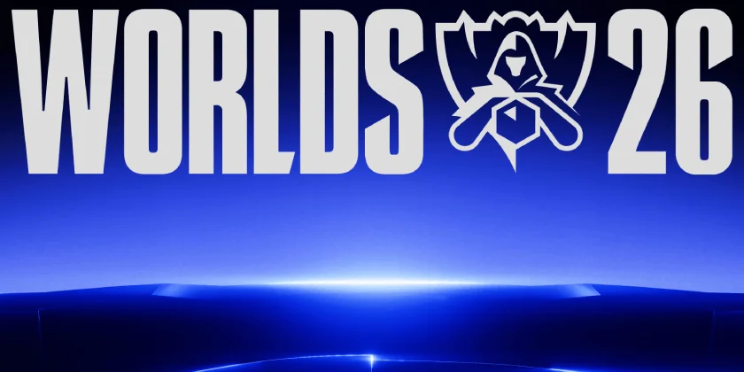 Visuel officiel Worlds 2026 avant le match de Play-In Karmine Corp contre Cloud9